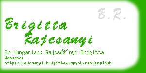 brigitta rajcsanyi business card